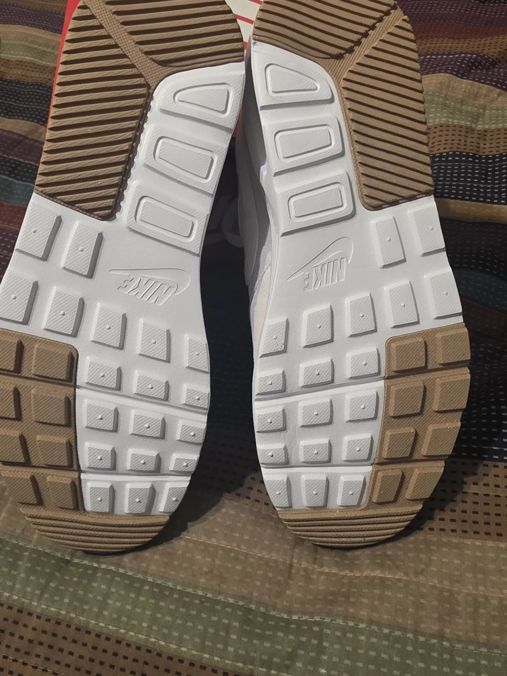 Nike Air Max White Suede & Mesh Sneakers